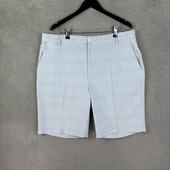 FootJoy Other - FootJoy Shorts Mens 40 Light Blue Red Windowpane Plaid Golf Performance Stretch